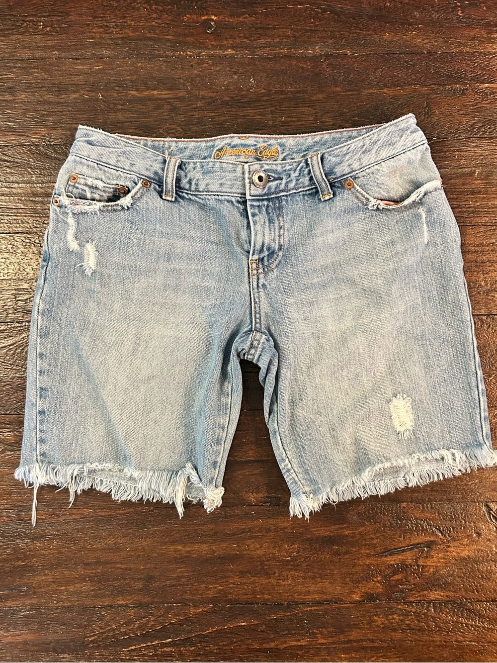 Vintage American Eagle Outfitters Low Rise Distressed Denim Cut Off Jean Shorts